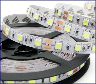 Kit Banda Led Alb Rece 5050 IP20, 6000k, 12V, 5 metri