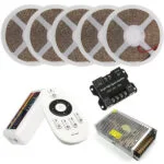 Kit Banda led Alb Cald 240led/m Transformator 20a 240w,ip20 25metri