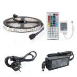 Kit Banda Led RGB 5050 IP65 5 Metri Controller IR cu telecomanda 44 taste - Transformator 36W