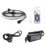 Kit Banda Led RGB 5050 IP65 5 Metri Controller RF cu telecomanda 17 taste - Transformator 36W