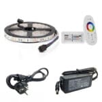 Kit Banda Led RGB 5050 IP20 5 Metri Controller Touch Screen RF - Transformator 36W