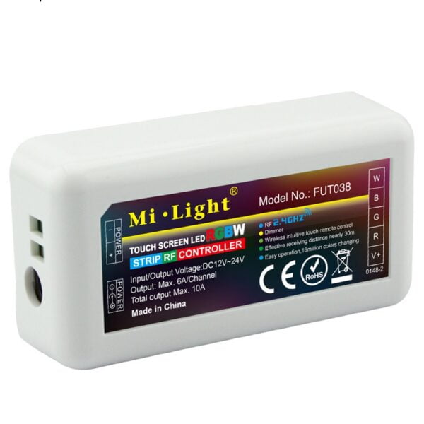 Controler inteligent 2.4GHz FUT038 Wireless RF pentru banda LED RGBW Mi-Light 1 Canal 10A