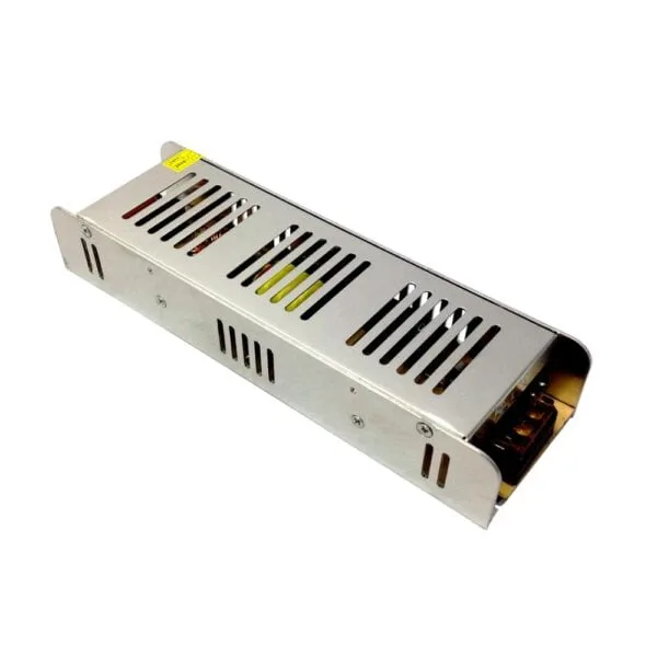 Transformator slim 222x58x40 mm de la 220v la 12v, 180w, 15a pentru interior, ip20
