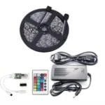 Kit banda led RGB 5050, 5metri ip20, Controller WIFI, +telecomanda 24 taste, Transformator 5A.