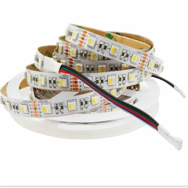 Banda Led RGBW 4 In 1 (RGB+Alb Rece) 5050 60led/M Ip20, 12v, 5metri