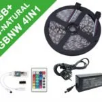 Kit Banda Led RGBNW 4in1(RGB +ALB NATURAL)5050, 5metri ip20, Controller WIFI, +telecomanda 24 taste, Transformator 5A