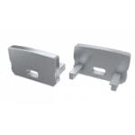 Capac terminal plastic cu gaura HIGH pentru Profil Aparent D - Gri