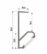 Profil Polita 18mm tip Q18
