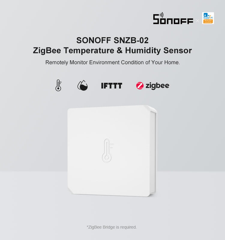 Senzor Temperatura Si Umiditate Sonoff Zigbee Snzb 02 06