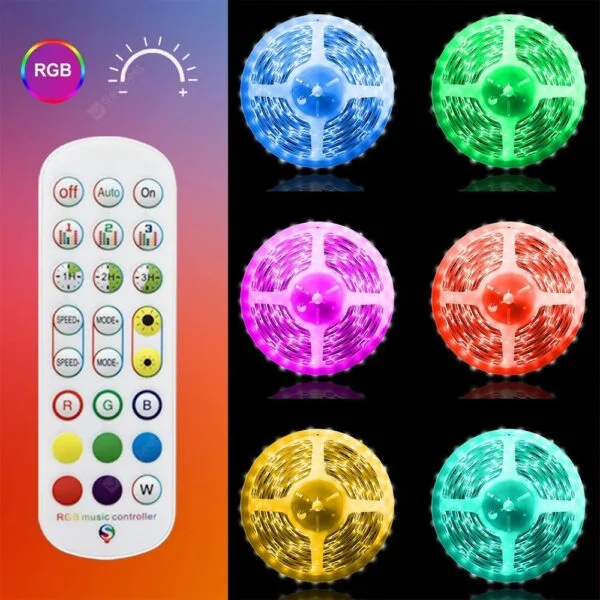 Controler muzical cu telecomanda 24 taste bluetooth 2 iesiri pentru banda led digitala