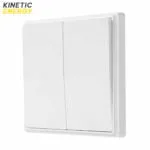 Întrerupător Wireless dublu basculant Kinetic Energy alb