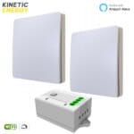 KIT Cap-Scară 2 Întrerupătoare simplu Kinetic Energy + Controller 1 canal, 1A, Dimmer WiFi