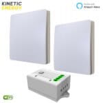 KIT Cap-Scară 2 Întrerupătoare simple Kinetic Energy + Controller 1 canal, 5A, RF
