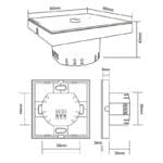 Intrerupator Tactil Zigbee ON/OFF