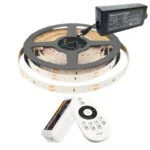 Kit Banda LED Alb Rece 2216 120led/m , Controler cu telecomanda 2.4G , Sursa de alimentare 5A 5 Metri