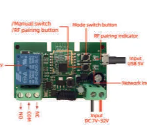 RELEU SMART CU 1 CANAL, 5V-32V, DRY CONTACT ZIGBEE + RF SMARTWISE