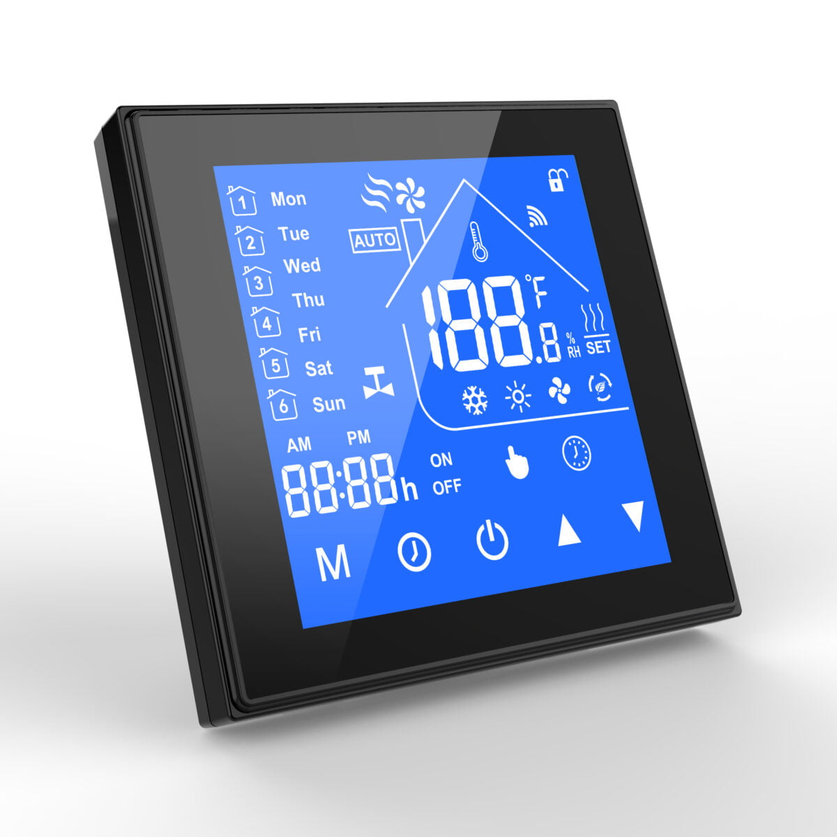 Termostat Smart Wifi Smartwise Compatibil Ewelink Tip B Negru 16A 2