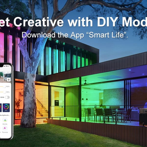 Kit Banda LED Ustellar 6M RGBIC, Sincronizare Muzica, Smart, Wifi, Telecomanda, Alexa, Google Assistant