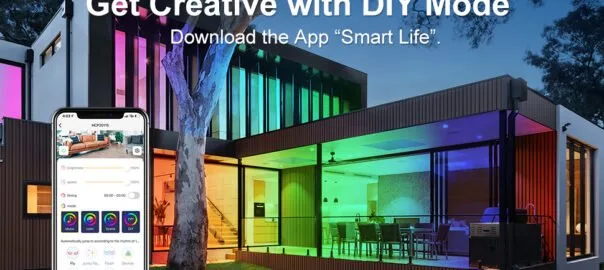 Kit Banda LED Ustellar 6M RGBIC, Sincronizare Muzica, Smart, Wifi, Telecomanda, Alexa, Google Assistant