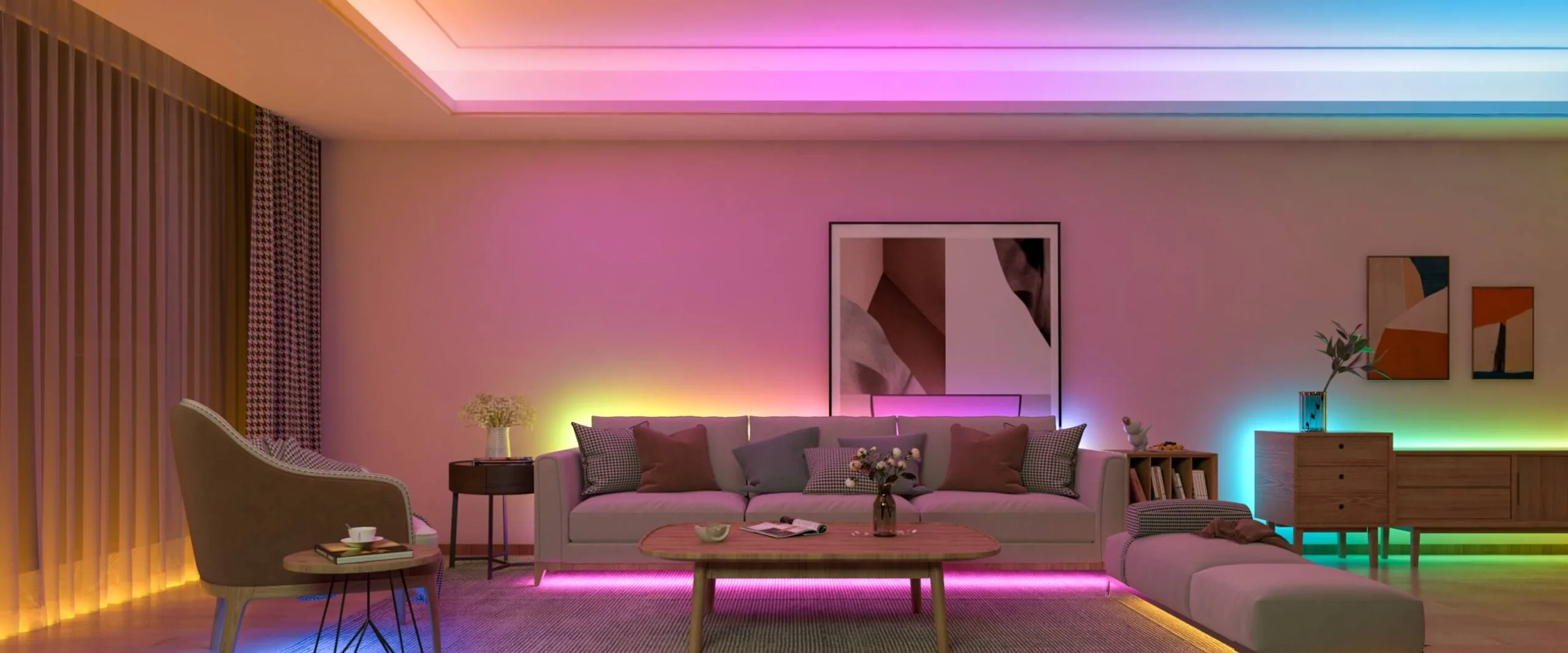 Banda LED Govee H6144 RGBIC, Sincronizare Muzica, Wifi si Bluetooth 10m, Alexa, Google Asistant