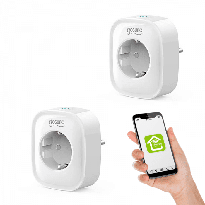 Set 2 prize inteligente WiFi Gosund SP1, 16A, Monitorizare consum energie, Smart Life, Tuya Set 2 prize inteligente WiFi Gosund SP1, 16A, Monitorizare consum energie, Smart Life, Tuya