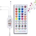 Controler cu telecomanda muzical RGB 40 taste IR 2 iesiri