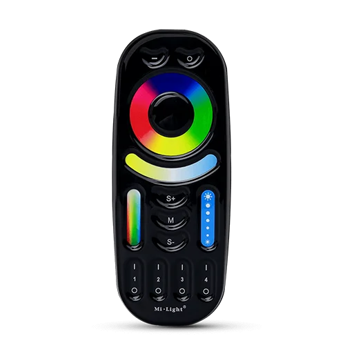 Miboxer FUT092-B Telecomanda 2.4GHz 4-zone RGB, RGBW, RGB+CCT, Negru