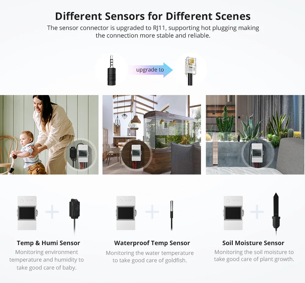 Sonoff TH16 ELITE R3 -THR316D – Switch Smart de monitorizare temperatura si umiditate 16A