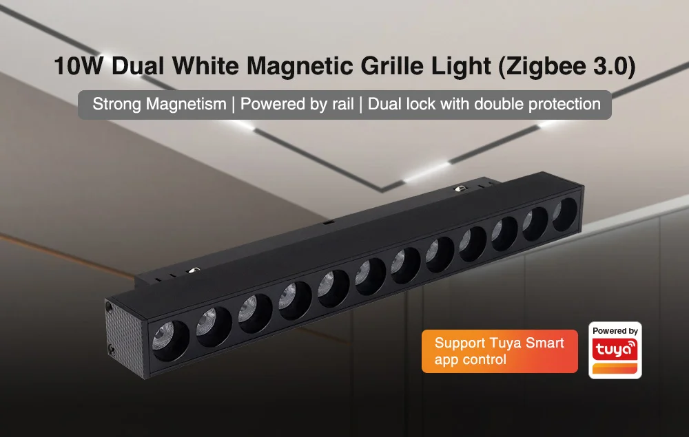 MiBoxer MG2-10N-ZL Reflector Magnetic 48V Grila 10W Dual White (Zigbee 3.0+2.4G)