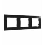Shelly wall frame 3 - rama tripla pentru intrerupatoarele Shelly - Negru
