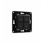 Shelly wall switch 4 - intrerupator cvadruplu pentru relee smart Shelly - Negru