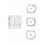 Shelly wall switch 2 - intrerupator dublu pentru relee smart Shelly - Alb