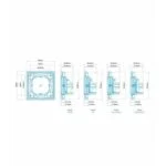 Shelly wall switch 2 - intrerupator dublu pentru relee smart Shelly - Alb