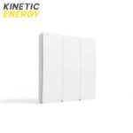 Întrerupător triplu wireless fără fir Kinetic Energy, cu revenire