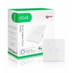 Intrerupator smart dublu Zigbee cu nul optional si panou de sticla Nous LZ2