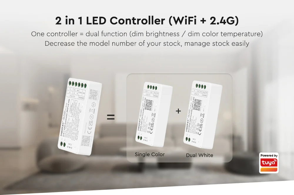 MiBoxer FUT035W+ Controler 2in1 WIFI+2.4G Monocolor/Dual WHite