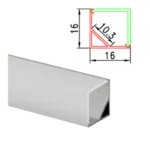 Profil Aluminiu de Colt 90 Grade 16x16/10.3mm DL66935