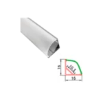 Profil Aluminiu de Colt Rotund 16x16/10.3mm DL66936