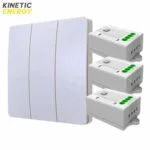 KIT Întrerupător triplu Kinetic Energy + 3 Controllere 1 canal 5A, RF433