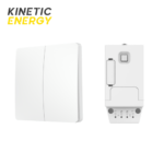 KIT Întrerupător dublu wireless/ fără fir cu revenire + Controller cu 2 canale 2*5A RF433 Kinetic Energy