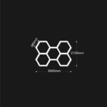 Lampa LED Hexagonala 5 Hexagoane (Tub 0.565m)