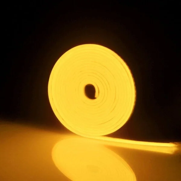 Banda LED Neonflex 2835 120LED/M, IP67, 6*12mm 24V la metru liniar - Galben Auriu