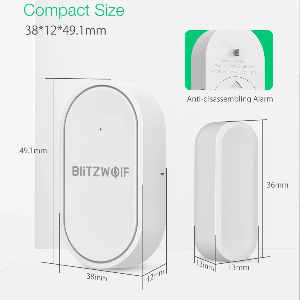 Senzor usa/fereastra BlitzWolf BW-IS6 Tuya 433 Mhz