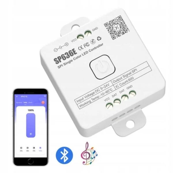 Controler Banda LED Digital Monocolor Magic SP636E Bluetooth