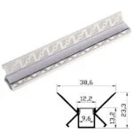 Profil Aluminiu Rigips 2m colt interior 38.6x23.3mm, 12.5mm interior DL66973
