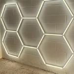 Lampa LED Hexagonala 5 Hexagoane (Tub 0.44m) Alb Natural
