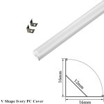 Profil Aluminiu de Colt 16x16/12mm Aluminiu Brut - imagine 2