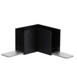 Colt Aparent cu 2 conexiuni 80x80mm pentru Sina Magnetica
