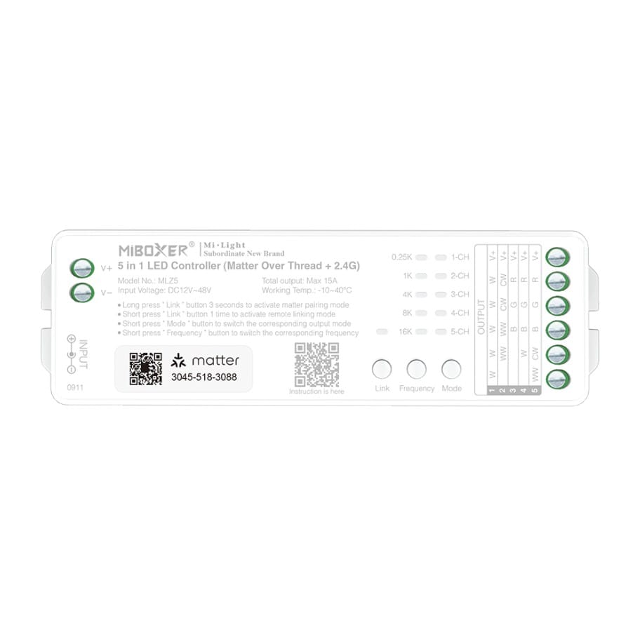 MLZ5 MiBoxer MLZ5 Controler LED 5in1 (Matter Over Thread+2.4GHz) - imagine 1