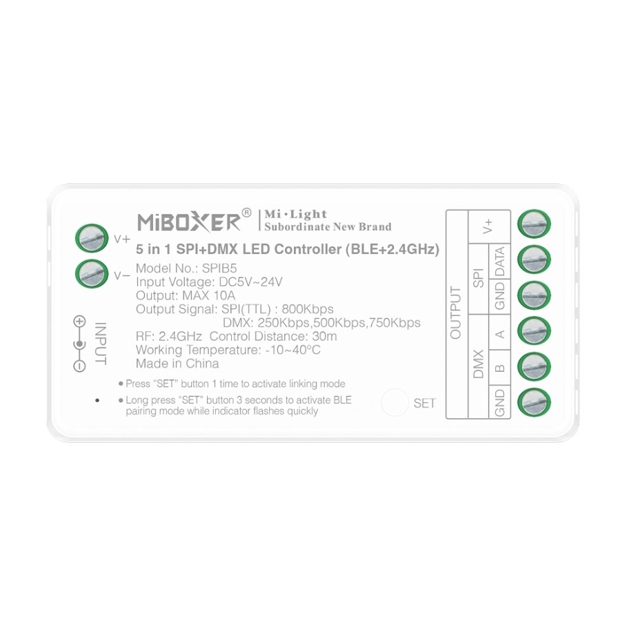SPIB5 MiBoxer SPIB5 Controler LED Digital+DMX 5in1 (BLE+2.4G) - imagine 1